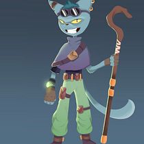 My project for course: Fantasy Character Design in Procreate “cybercat”. Projekt z dziedziny Trad, c, jna ilustracja, Projektowanie postaci, Ilustracja c, frowa, R, sunek c, frow, Malarstwo c i frowe użytkownika nipun4sir - 09.08.2024