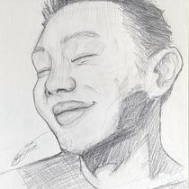 Mi proyecto del curso: Cuaderno de retratos a línea con grafito. Artes plásticas, Esboçado, Desenho, Desenho de retrato, e Sketchbook projeto de Iulia Bianca Andreica - 09.08.2024
