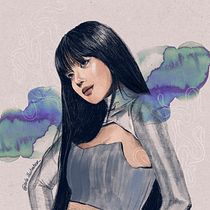 Mi proyecto del curso: LISA ROCKSTAR en procreate. Projekt z dziedziny Trad, c, jna ilustracja, Grafika wektorowa, Ilustracja c, frowa i Portret użytkownika drawmari - 09.08.2024