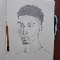 My project for course: Graphite Line Drawing for Portrait Sketchbooking. Artes plásticas, Esboçado, Desenho, Desenho de retrato, e Sketchbook projeto de Vedra - 10.08.2024