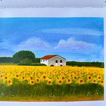My project for course: Landscape Painting with Gouache for Beginners Ein Projekt aus dem Bereich Bildende Künste, Malerei, Naturalistische Illustration und Gouachemalerei von aromrak - 07.08.2024
