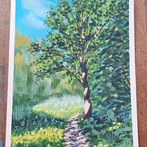 Mi proyecto del curso: Pintura de paisajes con gouache para principiantes Ein Projekt aus dem Bereich Bildende Künste, Malerei, Naturalistische Illustration und Gouachemalerei von Martha Ortiz - 11.08.2024