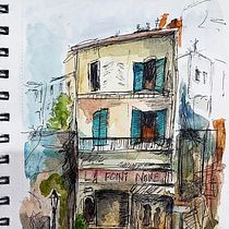 My project for course: Architectural Sketching with Watercolor and Ink. Sketching, Drawing, Watercolor Painting, Architectural Illustration, Sketchbook & Ink Illustration project by noorulsaba20 - 08.12.2024