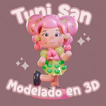 Tuni San: Creación de personajes kawaii en 3D con Blender Ein Projekt aus dem Bereich Traditionelle Illustration, Design von Figuren, Digitale Illustration, 3-D-Modellierung und Manga von Alondra Enid - 13.08.2024