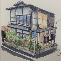 Mi proyecto del curso: Dibujo arquitectónico expresivo con marcadores de colores Ein Projekt aus dem Bereich Skizzenentwurf, Zeichnung, Architektonische Illustration, Sketchbook und Illustration mit Tinte von Nerea Rubio Arranz - 11.07.2022