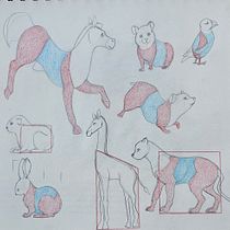 Meu projeto do curso: Ilustração dinâmica de animais para histórias infantis. Un proyecto de Diseño de personajes, Dibujo a lápiz, Dibujo e Ilustración infantil de Luara Rios - 14.08.2024