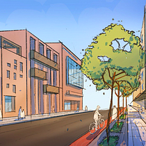 My project for course: Architectural Illustration: Bring Design Concepts to Life. Traditional illustration, Architecture, Drawing, Digital Architecture, Architectural Illustration, and Spatial Design project by Mahmoud Mgh - 08.15.2024