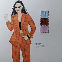 L'élégance en tailleur . Een project van Traditionele illustratie,  Modeontwerp, Mode-illustratie,  Schetsen y Digitale tekening van Mirana - 14.08.2024