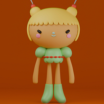 Mi proyecto del curso: Creación de personajes kawaii en 3D con Blender Ein Projekt aus dem Bereich Traditionelle Illustration, Design von Figuren, Digitale Illustration, 3-D-Modellierung und Manga von David Bonilla - 15.08.2024