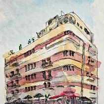My project for course: Architectural Sketching with Watercolor and Ink. Sketching, Drawing, Watercolor Painting, Architectural Illustration, Sketchbook & Ink Illustration project by Rena Renka - 08.16.2024