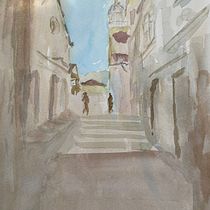 This is my 9th try - someone help me - I just want to cry. Traditional illustration, Sketching, Drawing, Watercolor Painting, Architectural Illustration, and Sketchbook project by vixie - 08.16.2024