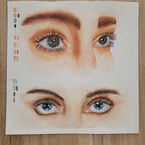 Mi proyecto del curso: Dibujos con acuarela: cómo pintar ojos expresivos. Fine Arts, Painting, Watercolor Painting, and Portrait Drawing project by Tere Vera - 08.16.2024