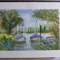 Mein Abschlussprojekt für den Kurs: Wasserlandschaften in Aquarell malen. Painting, Watercolor Painting, and Naturalistic Illustration project by damaris89 - 08.17.2024