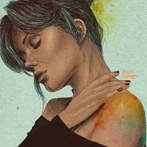 Mi proyecto del curso: Retrato ilustrado con Procreate. Projekt z dziedziny Trad, c, jna ilustracja, Grafika wektorowa, Ilustracja c, frowa i Portret użytkownika Rocío Alonso Castillo - 17.08.2024