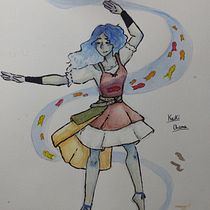 Meu projeto do curso: Ilustração expressiva de mangá em aquarela. Un projet de Illustration traditionnelle, Dessin, Aquarelle , et Manga de Ellen Beatrice da Silva - 13.08.2024