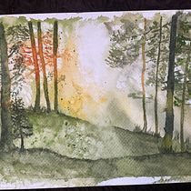 My project for course: Dreamy Watercolor Landscapes: Paint with Light. Un projet de Peinture , et Aquarelle de Kristine Lloyd - 19.08.2024