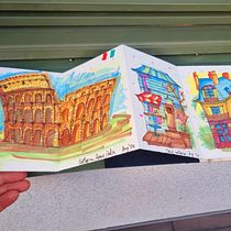 My project for course: Expressive Architectural Sketching with Colored Markers Ein Projekt aus dem Bereich Skizzenentwurf, Zeichnung, Architektonische Illustration, Sketchbook und Illustration mit Tinte von Clement Dutu - 19.08.2024