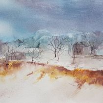 Mon projet du cours : Peinture de paysages réalistes à l'aquarelle de Richard Thorn. Projekt z dziedziny  Sztuki piękne,  Malarstwo, Sketching, Malowanie akwarelą, Ilustracja naturalist i czna użytkownika ariane.gaffuri - 20.08.2024