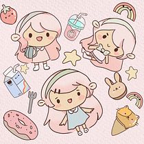 My project for course: Creating an Illustrated Brand: From the Idea to Merchandising. Un projet de Illustration traditionnelle, Br, ing et identité, Conception de personnages et Illustration numérique de tuvanjnc - 20.08.2024