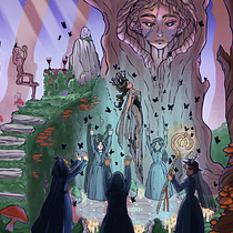 Mi proyecto del curso: Ilustraciones de bosques de fantasía en Procreate y Photoshop. Digital Illustration, Children's Illustration, and Digital Drawing project by Julieth Ceballos - 08.22.2024