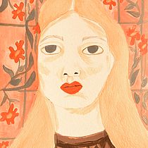 My project for course: Gouache Portrait Painting with Pattern and Textures. Un projet de Peinture, Illustration numérique, Dessin de portrait , et Peinture gouache de Bonnie V - 23.08.2024