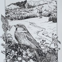 My project for course: Dip Pen and Ink Illustration: Capturing The Natural World. Sketching, Drawing, Artistic Drawing, Sketchbook, Ink Illustration, and Naturalistic Illustration project by petrinadeanne - 08.24.2024