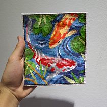 Meu projeto do curso: Ponto-cruz moderno com efeito fotográfico. Un proyecto de Bordado, Tejido y Diseño textil de gabevino - 25.08.2024