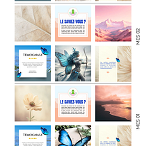 Mon projet du cours : Création d'un feed Instagram sur Canva. Projekt z dziedziny Projektowanie graficzne, Marketing, Portale społecznościowe, Instagram, Projektowanie c i frowe użytkownika marieeveloyerb01 - 25.08.2024