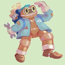 My project for course: Fantasy Character Design in Procreate. Projekt z dziedziny Trad, c, jna ilustracja, Projektowanie postaci, Ilustracja c, frowa, R, sunek c, frow, Malarstwo c i frowe użytkownika Noelle Mongcopa - 20.08.2024