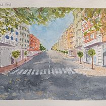 Mi proyecto del curso: Dibujo arquitectónico con acuarela y tinta. Sketching, Drawing, Watercolor Painting, Architectural Illustration, Sketchbook & Ink Illustration project by Juanjo García - 08.27.2024