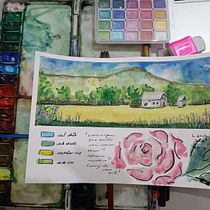 Meu projeto do curso: Caderno de viagem em aquarela. Traditional illustration, Watercolor Painting, Architectural Illustration, and Sketchbook project by Flavia Helena Nunes Silva - 08.28.2024