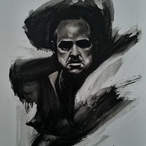 Mi proyecto del curso: Retrato monocromático expresivo al óleo. Een project van  Beeldende kunst, Schilderij,  Portrettekening y  Olieverfschilderij van Edwin Gonzalez - 21.08.2024