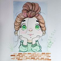 Meu projeto do curso: Desenho fanart com aquarela e lápis de cor. Traditional illustration, Painting, Watercolor Painting, Portrait Drawing, Children's Illustration, and Colored Pencil Drawing project by Tatiana Barros - 08.27.2024