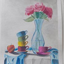 Composizione con acquerello. Un proyecto de Pintura a la acuarela, Ilustración tradicional y Pintura de marinabaluci - 30.08.2024