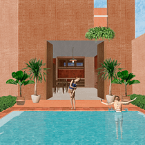 Mi proyecto del curso: Representación gráfica de proyectos arquitectónicos. Un projet de Architecture, Design graphique, Architecture d'intérieur, Design d'intérieur, Pa, sagisme, Collage, Architecture numérique et Illustration architecturale de alejandrakilzi - 30.08.2024