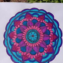 Meu projeto do curso: Zentangle e mandalas: desenhe padrões harmônicos. Un projet de Peinture , et Dessin de carollaureto - 31.08.2024