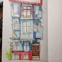 My project for course: Expressive Architectural Sketching with Colored Markers Ein Projekt aus dem Bereich Skizzenentwurf, Zeichnung, Architektonische Illustration, Sketchbook und Illustration mit Tinte von avciaylin03 - 31.08.2024