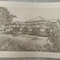 My project for course: Urban Illustration with Inking Techniques. Sketching, Drawing, Architectural Illustration, Sketchbook & Ink Illustration project by marcy_nicholson - 09.01.2024