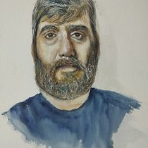 Mi proyecto del curso: Retrato artístico en acuarela. Fine Arts, Painting, Watercolor Painting, and Portrait Drawing project by pedrosalasr - 09.01.2024