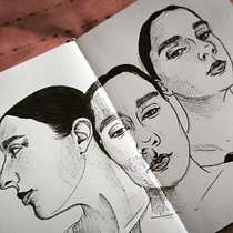 My Own Portrait. Artistic Drawing, Drawing, Portrait Drawing, Sketchbook, and Sketching project by Rita Silva - 08.30.2024