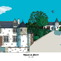 Marion Lagarde - Manoir du Rouvre. Un proyecto de Arquitectura, Dibujo, Ilustración tradicional, Ilustración arquitectónica e Ilustración digital de Marion j Lagarde - 03.09.2024