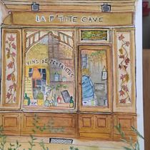 Mon projet du cours : Illustration urbaine à l'aquarelle : . Pintura em aquarela projeto de Sarah Shomrai - 03.09.2024