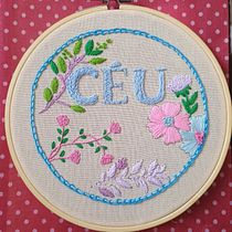 Meu projeto do curso: Técnicas básicas para bordado de letras. Un progetto di Ricamo e Textile Design di giselle nascimento - 03.09.2024