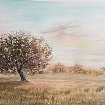 Mi proyecto del curso: Paisajes de ensueño con acuarela: plasma la luz. Un projet de Aquarelle , et Peinture de Angeles - 05.09.2024