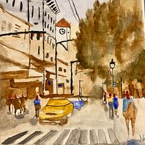 Mi proyecto del curso: Paisajes urbanos en acuarela Ein Projekt aus dem Bereich Aquarellmalerei, Bildende Künste und Architektonische Illustration von alexen2002 - 05.09.2024
