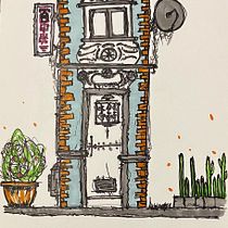 Mi proyecto del curso: Dibujo arquitectónico expresivo con marcadores de colores Ein Projekt aus dem Bereich Architektonische Illustration, Zeichnung, Illustration mit Tinte, Sketchbook und Skizzenentwurf von Adán Faith - 06.09.2024