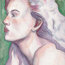 Mein Abschlussprojekt für den Kurs: Artistische Aquarellporträts. Fine Arts, Portrait Drawing, Painting, and Watercolor Painting project by Selene Pravaha - 09.06.2024