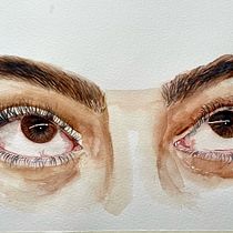 Mi proyecto del curso: Dibujos con acuarela: cómo pintar ojos expresivos. Un projet de Beaux Arts, Peinture, Dessin de portrait , et Aquarelle de Leticia Davila Cobos - 06.09.2024