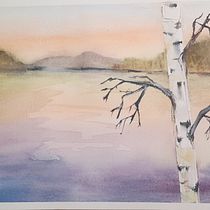 Mein Abschlussprojekt für den Kurs: Atmosphärische Landschaften in Aquarell Ein Projekt aus dem Bereich Bildende Künste, Malerei und Aquarellmalerei von elke_blanche - 06.09.2024
