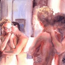 Mój projekt z kursu: Ilustracja akwarelowa: odtwórz swoje najbardziej kultowe sceny z filmów. Un progetto di Illustrazione tradizionale, Pittura ad acquerello, Belle arti e Pittura di Olga Kozyra - 06.09.2024